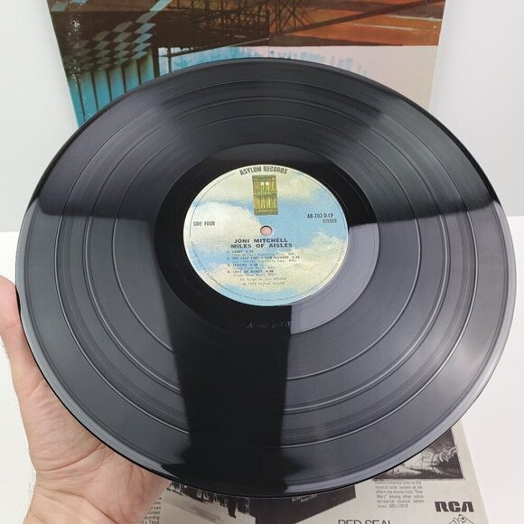 Joni Mitchell Miles Aisles Vinyl Double Record LA Express AB202 1974 Folk Rock - Picture 7 of 16